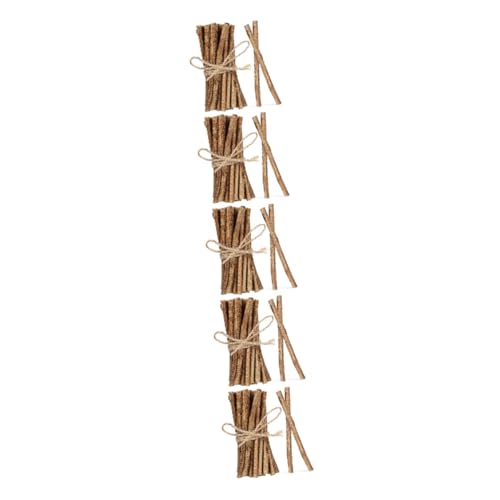 HOODANCOS 5 Sätze Holzstab Selber Machen Holzzweige Für Das Handwerk Log-sticks Aufkleber Holzstäbchen Für Kunsthandwerk Diy Holzstäbchen Holzäste Zum Basteln Natürliche Stöcke 50 Stück * 5 von HOODANCOS