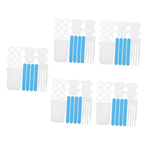 HOODANCOS 5 Sätze Messbecher-Set aus Silikon Epoxid-Werkzeugsatz de para gelatinas Bastelbedarf Mixologie-Set blending tool epoxidharz basteln Epoxid-Mischwerkzeug Farbmischbecher Kieselgel von HOODANCOS