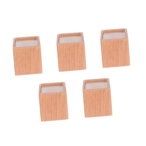 HOODANCOS 5 Stück Holz Etiketten Display Schilder Holz Schilderhalter Holz Tag Basen Praktischer Etiketten Halter Etiketten Halter Für Display Tisch Schilderhalter Etikettenhalter von HOODANCOS