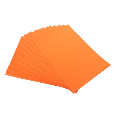 HOODANCOS 50 Blatt A4-farbkarton Farbiger Karton Malmaterial Malen Von Diy-werkzeugen Diy-material Origami-materialien Fotografie-kit Zubehör Für Diy-projekte Leeres Blatt Papier Orange von HOODANCOS