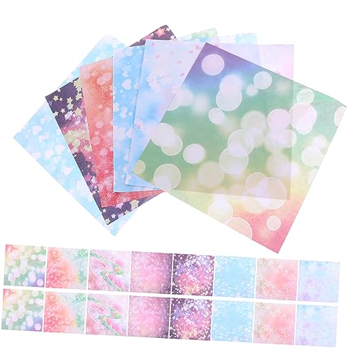 HOODANCOS 50 Blatt Falt Bastelpapier Origami Papier Malpapier DIY Bastelpapier DIY Bastelpapier Druckpapier Bulk Dekoratives Faltpapier DIY Zubehör Bastelpapier DIY Papier von HOODANCOS