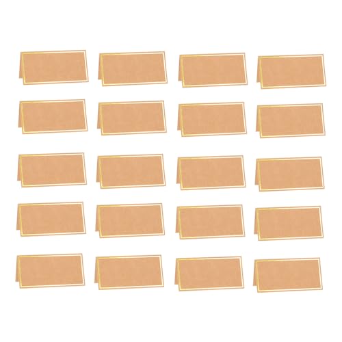 HOODANCOS 50 Stück Bronzing Sitz karte Reservierte Schilder für die Hochzeit Bankett-Tischkarten jubiläumskarte hochzeitskarte Tischkarten-Party leere singkarten Perlenpapier Golden von HOODANCOS