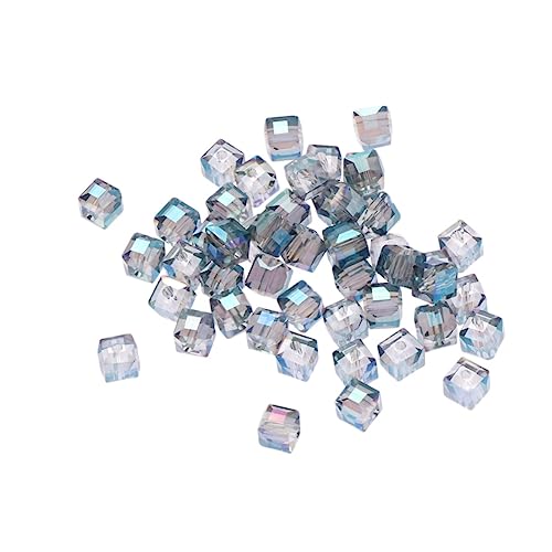 HOODANCOS 50 Stück Kristallperle Farbperlen Perlenkette farbige Perlen bunte Perlen Strass-Accessoires beads for bracelets beads for jewellery quadratische Perlen Schmuckzubehör Perlen von HOODANCOS