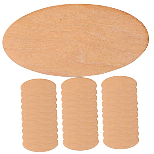 HOODANCOS 50Pcs ovale Holzspäne plakafarbe holzplatte Holzgeschenke woodcarver holzbohlen Kohlepapier zum Durchzeichnen leere Untersetzer Taschentuch Seidenpapier Holzscheiben DIY liefert von HOODANCOS