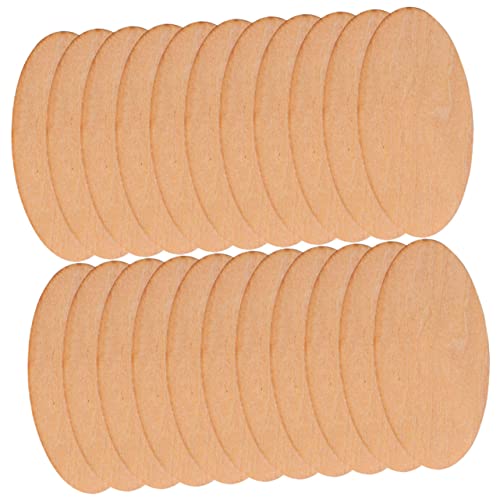 HOODANCOS 50Pcs ovale Holzspäne woodcarver Holzdekoration Unvollendete Holzstücke Holzprojekt DIY Holzdeko Stöcke zum Basteln leere Etiketten DIY unfertige Holzscheibe DIY-Holzausschnitte von HOODANCOS