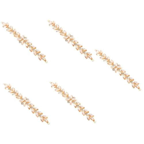 HOODANCOS 5St Blumenkette aus Strass haaraccessoires brautgürtel Kleidung Strassapplikationen Diamant-Kleid-Patch Strasssteine Damengürtel dekorative Mantel-Strass-Applikation Strass-Patches von HOODANCOS