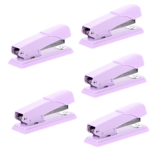 HOODANCOS 5St Hefter office organizer büro organizer büromaterial nähset nähmaschine Büroorganisator tackern tragbarer Schreibtisch schwere Heftklammern Desktop-Schreibtisch Metall Violett von HOODANCOS