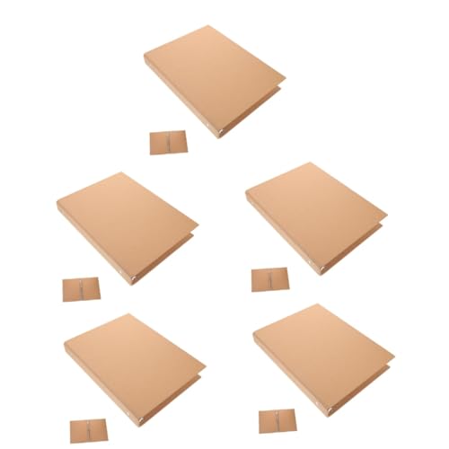 HOODANCOS 5St Loseblatt-Bucheinband Stifthalter für die Wand Pappmappe Beschützer Ordner A4 Kasse business notebook mappen Mini-Ordner Notizbuch Hard-Hand-Kontoabdeckung Kraftpapierbinder von HOODANCOS