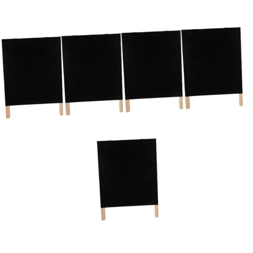 HOODANCOS 5St Tafel Zeichenbrett anzeigetafel Tafelzeichen für Lebensmittel Desktop-Kreidetafel löschbare Tafel kleine Schreibtafel schwarze Tafel, Kreidetafel Schreibtischtafel Holz von HOODANCOS