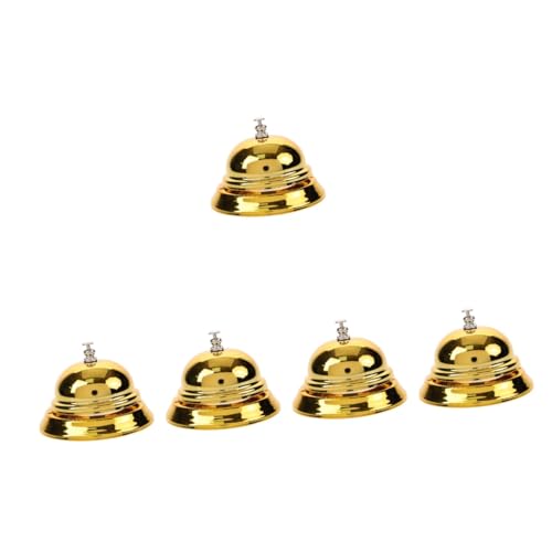 HOODANCOS 5St klassische Dienstklingel glöckchen gold golduhr leuchtwecker Metallglocke the alarm Hand Service Glocke Telefon Ringlicht Spiel Wagen Kundendienstglocke Empfangsglocke Golden von HOODANCOS