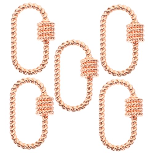 HOODANCOS 5st Anhänger Für Diy-schmuck Charms Zum Selbermachen Von Schmuck Anhängeranhänger Anhänger in Form Einer Schnalle Diy Anhänger Halskettenanhänger Basteln Reize Legierung Rose Gold von HOODANCOS