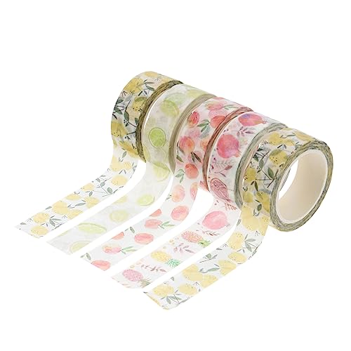 HOODANCOS 5st Band Der Fruchtserie Bastelband Zu Ostern Dekorative Washi-klebebänder Briefband Bastel-washi Dekoratives Washi-tape -klebeband Scrapbook-washi-tape Japanisches Papier von HOODANCOS