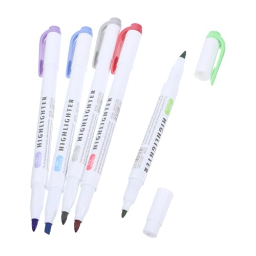 HOODANCOS 5st Doppelseitiger Textmarker Doppelkopf-farbstift Dual-marker-pinselstifte Textmarker Für Die Schule Stiftmarker Farbstifte Mit Spitzen Einzigartige Stifte Farbmarker Plastik von HOODANCOS