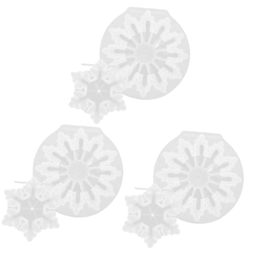 HOODANCOS 6 Stk Harz Schneeflocke Form Weihnachts-epoxidharz Schneeflockenguss Für Heimwerker Schneeflocken-backform Weihnachtsschneeflockenform Weihnachtsgussform Diy Zubehör Kieselgel Weiß von HOODANCOS