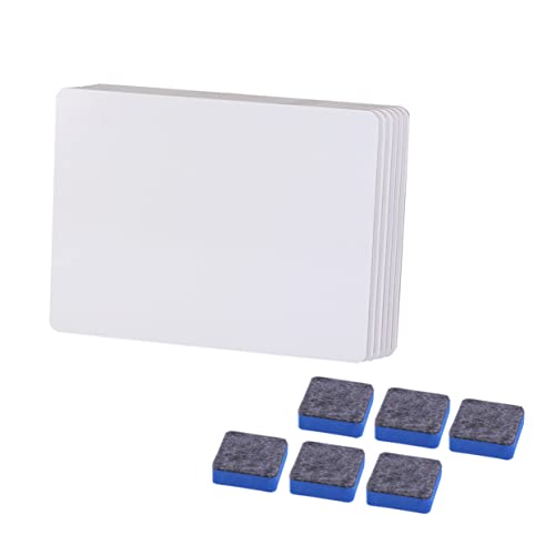 HOODANCOS 6 Stück Whiteboard Mit Radiergummi Whiteboard Für Tisch Whiteboard Mini Whiteboard Tragbares Whiteboard Mini Whiteboards Trocken Abwischbares Schoßbrett Tragbares Whiteboard von HOODANCOS