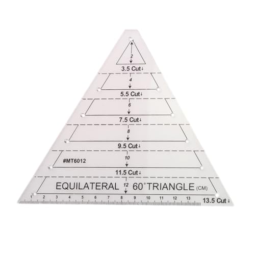 HOODANCOS 60 Lineal dreikantlineal dreieckiges lineal nâhzubehör schneiderlineale patchwork lineal handsfull maßstab skal Nählineal Patchwork-Lineal Quiltlineal Lineal zum Nähen von HOODANCOS