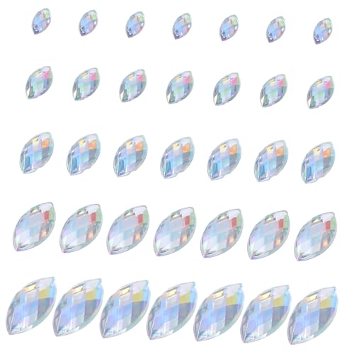 HOODANCOS 600 Stück Acryl Ab Horse Eye Strasssteine ​​flatback Acryl Funkelnder Edelstein Für DIY Kleidung Schuhe Taschen Nail Art Schmuck Handwerk Projekte Zubehör von HOODANCOS