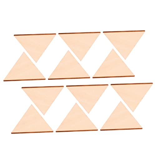 HOODANCOS 60Pcs Dreieckige Holzspäne unvollendeter Ausschnitt Kreis Ausschnitte Aufsehen Decke holzarbeiten woodwork Holzprodukt dekoration basteln Bastelzubehör selber machen holzhandwerk von HOODANCOS