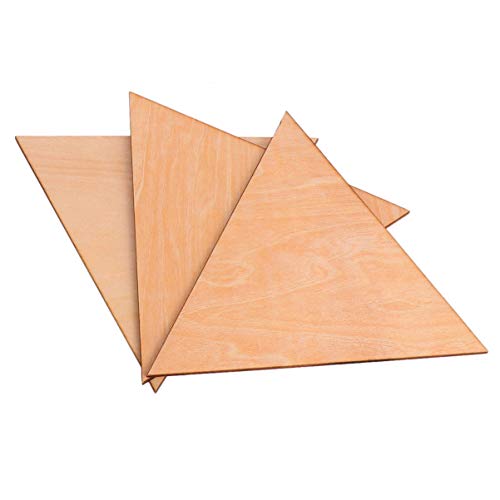 HOODANCOS 6Pcs Dreieckige Holzspäne bastelmaterial bastel materialien Unvollendete Holzstücke Holzdekorationen für holzarbeiten Schere einziehbar Stütze Wohndekoration Holzscheiben von HOODANCOS