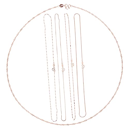 HOODANCOS 6St Halskette-Set Ketten zur Schmuckherstellung dünne Halskettenkette pendant anhänger charms Halskette Ketten Zubehör Schmuckketten zur Herstellung von Schmuck Kupfer Rose Gold von HOODANCOS