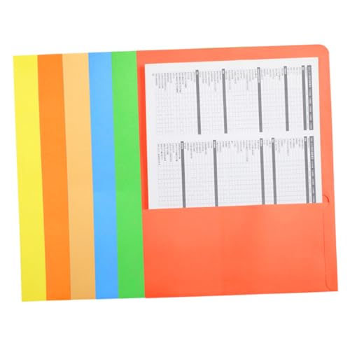 HOODANCOS 6St Ordner mit Taschen Feuerfeste Dokumentenmappe Ordnertasche a4 Dokumentenmappe office organizer büro organizer aufbewahrungstasche Dokumentenordner Aktenordner aus Papier von HOODANCOS