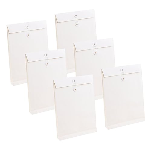 HOODANCOS 6St Papiermappe storage boxes aufbwahrungs-box Etuis zur Aufbewahrung von Dokumenten farbiger Umschlag briefumschläge Kleiderverpackungsbeutel Business- Weiß von HOODANCOS