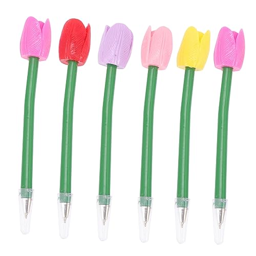 HOODANCOS 6St Tulip Kugelschreiber Tintenstift für Kinder Rose Stifte Dekorationen für Blumenstifte adventsgeschenke kinder büroartikel neuartige Blumenstifte lustige Stifte Plastik von HOODANCOS