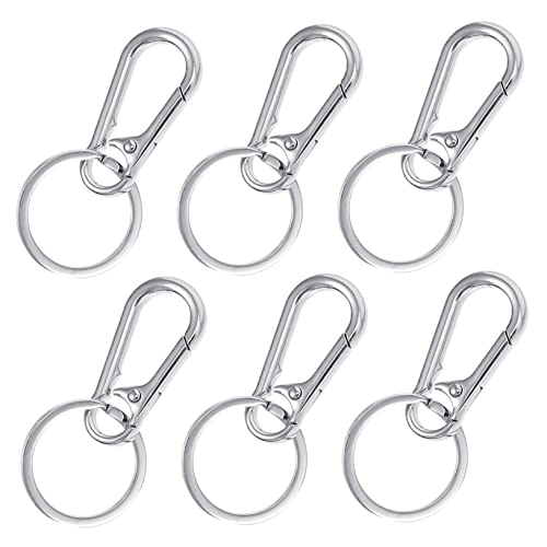 HOODANCOS 6er Set Schlüsselanhänger Clips Schlüsselring Karabiner Verschlüsse Für Autos Taschen Und Mehr Robuste Schlüsselketten Befestigungen von HOODANCOS