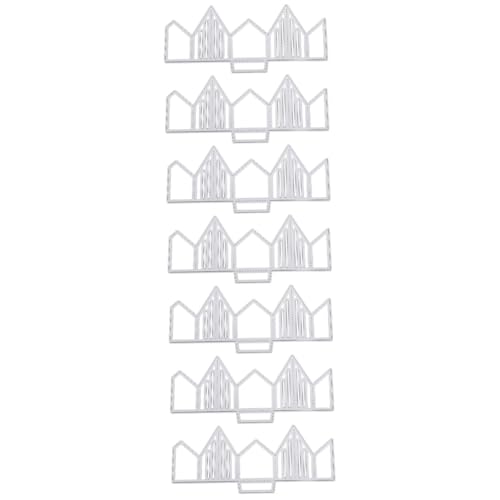 HOODANCOS 7 Stück Dreidimensionale Messerform Stanzformen Dekor 3D Stanzform Multiform Stanzformen Buchstanzformen Prägewerkzeug DIY Handwerk Schablone Silberner Kohlenstoffstahl von HOODANCOS