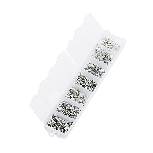 HOODANCOS 770 Stk DIY-Bastelschmuck Reifenzubehör armband zubehör Ohrring-Set Ohrhaken Schachtelhalm-Clip-Teile aufbewahrungsdose storage boxes Schnallenzubehör aus Edelstahl Schmuckschnalle von HOODANCOS