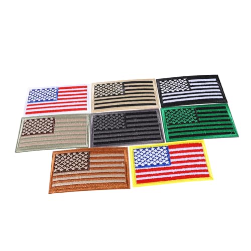 HOODANCOS 8St Aufnäher mit amerikanischer Flagge Patch Stickerei UNS Amerikanische Flagge Aufnäher Aufbügler Amerikanische Flagge aufkleber Amerika-Flaggenapplikation Flicken aufnähen Stoff von HOODANCOS