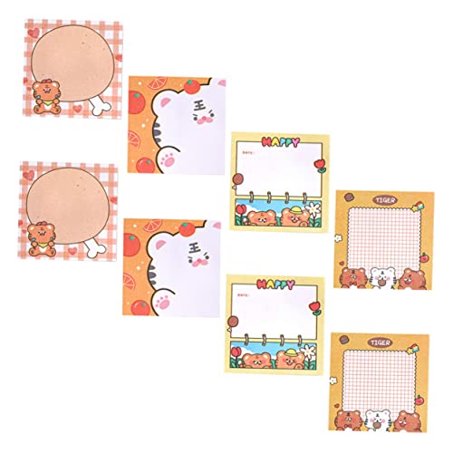 HOODANCOS 8St Haftnotiz tier notizblock Cartoon-Notizen farbige Etikettenaufkleber Beschriftungsaufkleber sticky notes book to do liste block notiztafel Memo-Aufkleber Notizblöcke aus Papier von HOODANCOS