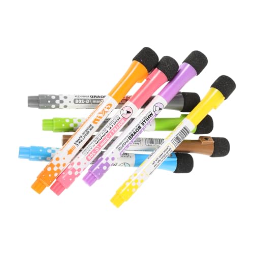 HOODANCOS 8st Löschbarer Magnetstift Textmarker Kleine Trocken Abwischbare Marker Schreibversorgung Zeichenstifte Kreative, Trocken Abwischbare Stifte Whiteboard-trockenlöschmarker Plastik von HOODANCOS