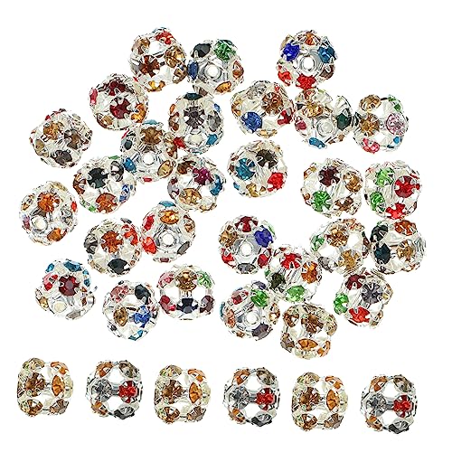 HOODANCOS 90st Zubehör Zur Schmuckherstellung Perlen Für Rondelle-charm-perlen Strass-rondelle-perlen Strass-abstandsperlen Schmuck-diamantperlen Lose Perlen Aus Strass Strasssteine Silver von HOODANCOS