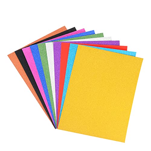 HOODANCOS A4 Glitzerpapier Buntes Bastelpapier Mit Selbstklebender Rückseite Für Kreative DIY Projekte Und Dekorationen Für von HOODANCOS