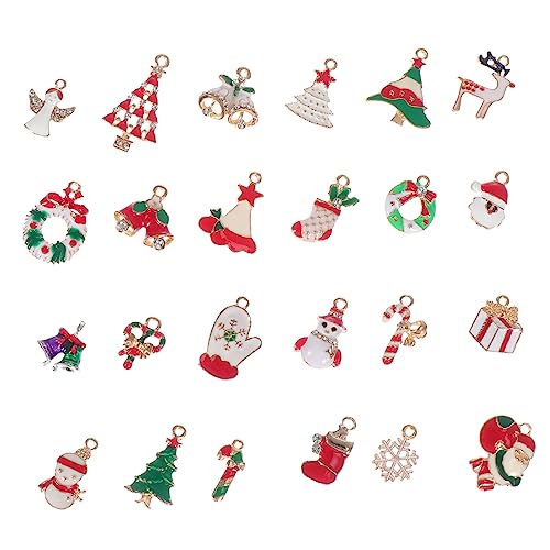 HOODANCOS Cartoon Weihnachtsanhänger Aus Legierung DIY Schmuck Bastelzubehör Für Kreative Weihnachtsdekoration von HOODANCOS