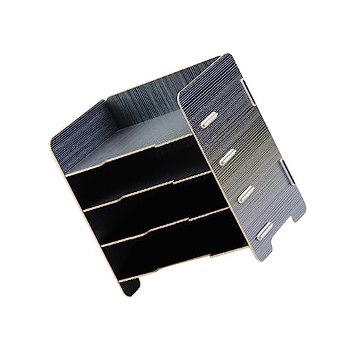 HOODANCOS Dokumentenregal Desktop-Organizer Mail-Halter-Rack Aktenordner für den Schreibtisch Ordner-Organizer Aktenhalter book shelves bücherstützen Dateiorganisator Aktenständer Hölzern von HOODANCOS