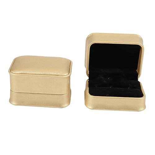 HOODANCOS Edelstein Schmuckbox Für Frauen PU Schmuck Als Zur Hochzeit Party Oder Geburtstag Ringbox Farbe Zufällig von HOODANCOS