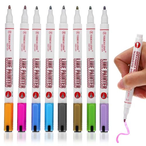 HOODANCOS Glitzer Marker Set Metallic Marker Und Glitzer Highlighter Für Kreatives Gestalten Scrapbooking Und Notizen Shimmer Marker Verschiedenen Farben von HOODANCOS