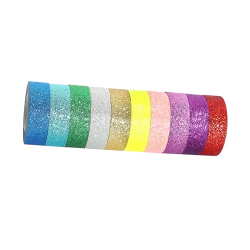 HOODANCOS Glitzer Washi Tape Bunte Masking Tapes Für Scrapbooking Kunsthandwerk Und Dekoration Dekoratives Klebeband Verschiedenen Farben Und Designs von HOODANCOS