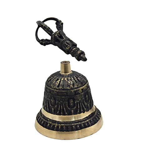 HOODANCOS Handklingel Glocke Mehrzweck-Glocke einfache Rufklingel goldene Glocken Meditationsglocken Handgesprungene Glocke Handglocke Einzigartige Kupferglocke Rufglocke aus Kupfer von HOODANCOS