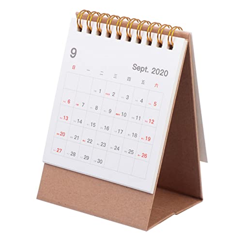 HOODANCOS Kalender 2021 z office bauernkalender japan kalender tischkalender Reisejournal Kalender Kalendertisch 2021 Desktop-Staffelei Standkalender Kalender aus Papier Graues Brett Weiß von HOODANCOS