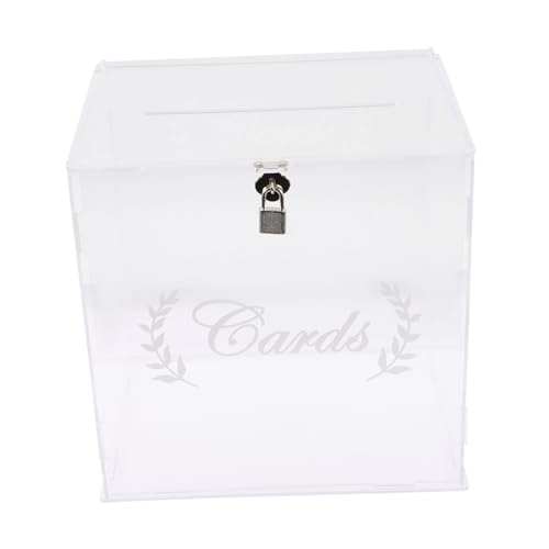 HOODANCOS Kastenkasten Tombola-box Spende Hochzeitsgeschenkkarte Durchsichtige Kartons Hochzeitsdekorationen Hochzeits-requisiten Party-requisite Gefälschte Nachrichtenkarte Acryl von HOODANCOS