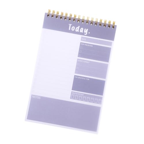 HOODANCOS Lose blatt daily planer tagesplan zeichenheft notepad 24-Stunden-Planer Täglicher Notizblock für den Schreibtisch Seitenreiter Täglicher Planungsnotizblock für Notizen Papier von HOODANCOS