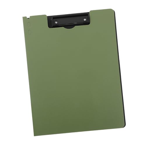 HOODANCOS Mappe Klemmbrett Mit Metallklammer Klappbares Klemmbrett Zwischenablage Für Die Pflege Clipboard-ordner Schreibtafelordner Tragbares Klemmbrett A4-klemmbrett Olive Green Kunststoff von HOODANCOS