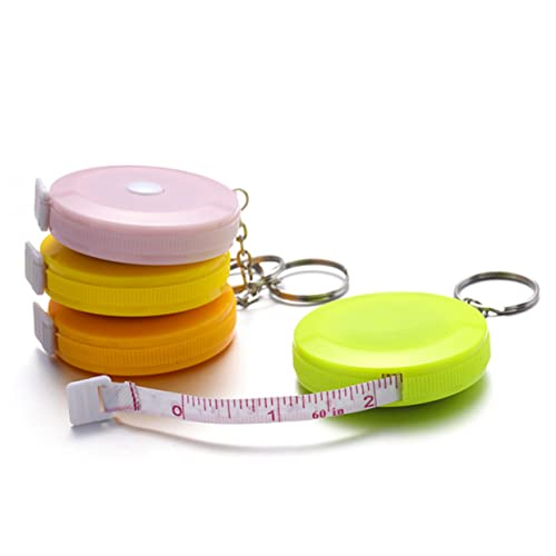 HOODANCOS Maßband Mini rollmassband measurement tape Meter Maßband Skalierung am Maßband Katzenglocken für Halsband klein Mini-Maßband Maßband hohe Präzision Maßband messen Yellow von HOODANCOS