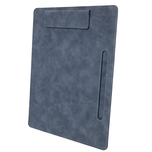 HOODANCOS Ordnerbrett Papierbasis Bleistiftskizze Zwischenablage Schreibgrundplatte Schreibunterlage Büro-Klemmbretter schreibtafel buchstabentafel Dokument-Zwischenablage Bürobedarf Pu Blue von HOODANCOS