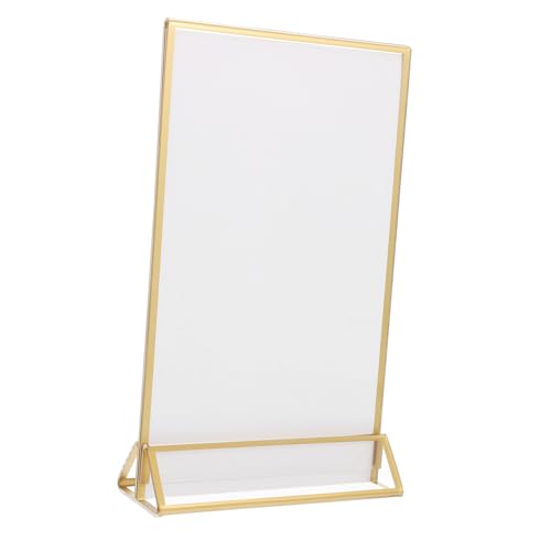 HOODANCOS Papierhalterständer Für Schreibtisch Tischnummernrahmen Goldener Bilderrahmen Goldener Acryl Hochzeitstischhalterrahmen von HOODANCOS