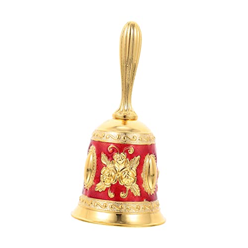 HOODANCOS Rosen glocken Kundenklingel Schlittenglocke Weihnachtsglockenverzierung rassel glocke Barspiel Glocke shöne bescherung wedding bells Serviceglocke Stabglocke Zinklegierung rot von HOODANCOS