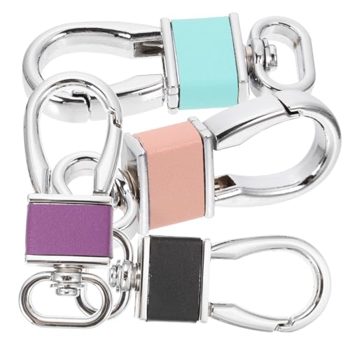 HOODANCOS Schlüsselanhänger Karabiner Schlüsselringe Pastellfarben Schlüsselring Halter Für änner Chromfarben Pink Und Lila Praktische von HOODANCOS